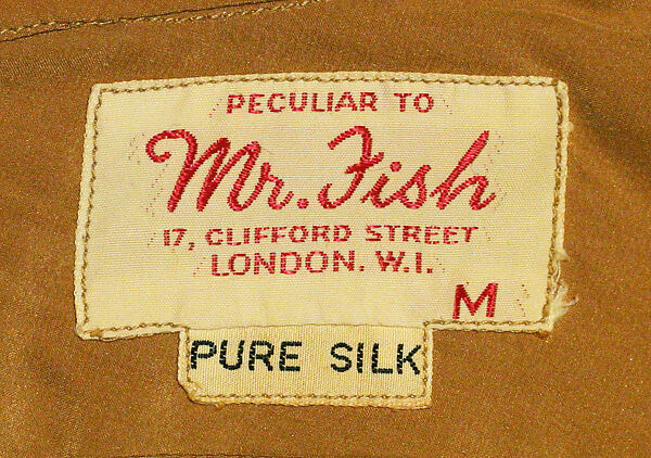 Shirt, Mr. Fish (British), silk, British