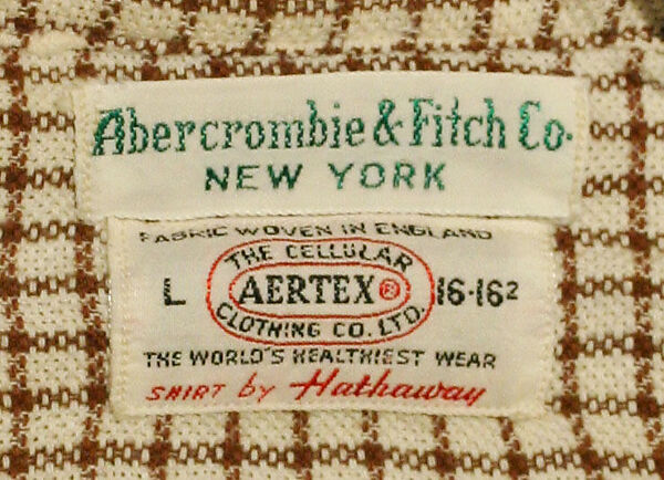 Shirt, Abercrombie and Fitch Co. (American, founded 1892), cotton, American
