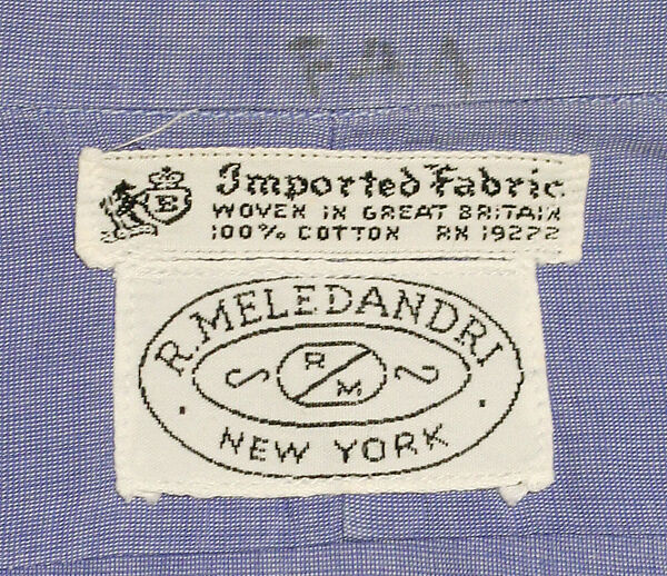 Shirt, cotton, American