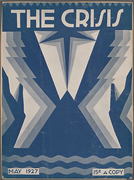 Princes shall come out of Egypt; Ethiopia shall soon stretch out her hands unto God, cover of The Crisis 34, no. 3, Aaron Douglas  American, Ink on paper