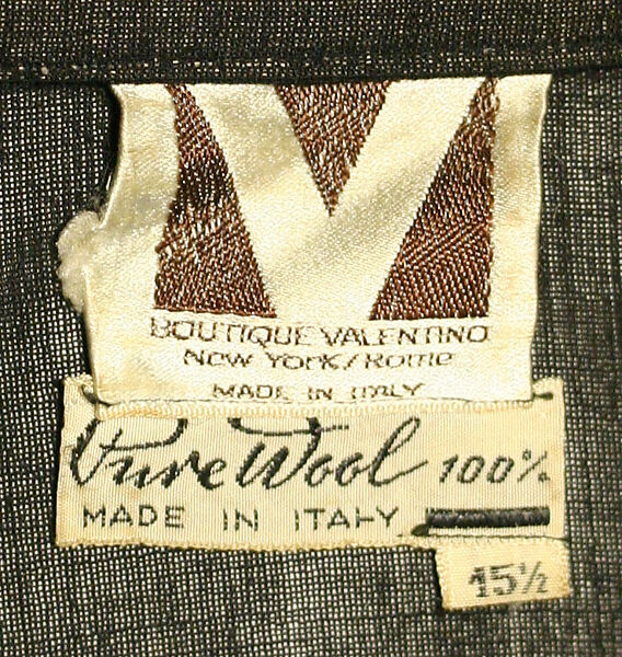 Shirt, Boutique Valentino (Italian, founded 1969), wool, Italian