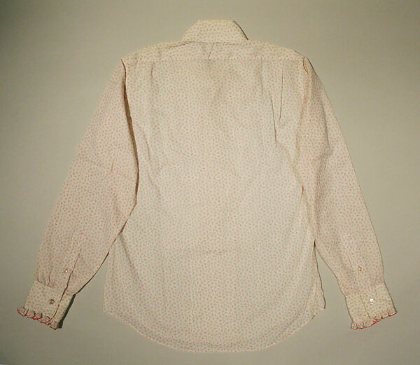 Evening shirt, cotton, American