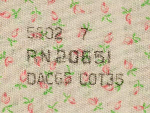 Evening shirt, cotton, American
