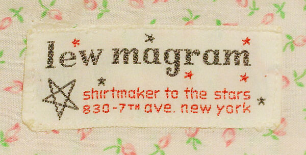 Evening shirt, cotton, American