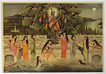 Krishna steals the gopis’ saris (Vastraharana), Hira Lal Karmakar  Indian, Chromolithograph on paper, India