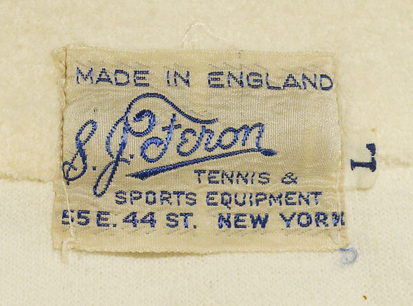 Tennis shirt, cotton, British
