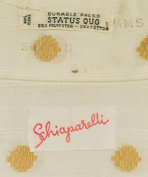Shirt, Elsa Schiaparelli (Italian, 1890–1973), cotton, French