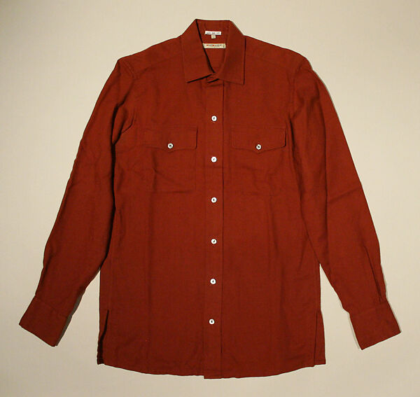 Shirt, Yves Saint Laurent (French, founded 1961), wool, cotton, French 