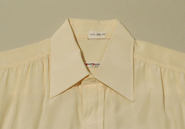Shirt, Yves Saint Laurent (French, founded 1961), silk, French