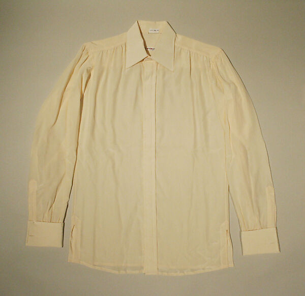 Shirt, Yves Saint Laurent (French, founded 1961), silk, French 