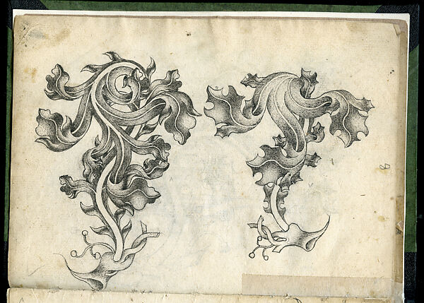 Stone Mason’s Book of Leaf Designs (Laubhauermüsterbuch), Hans Böblinger the Elder, Pen and black ink on paper