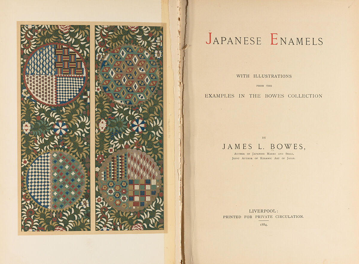 Japanese enamels, with illustrations from the examples in the Bowes collection, James Lord Bowes (British, 1834–1899)