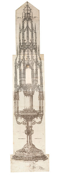 Design for a Tower Monstrance, Alart Du Hameel, Engraving