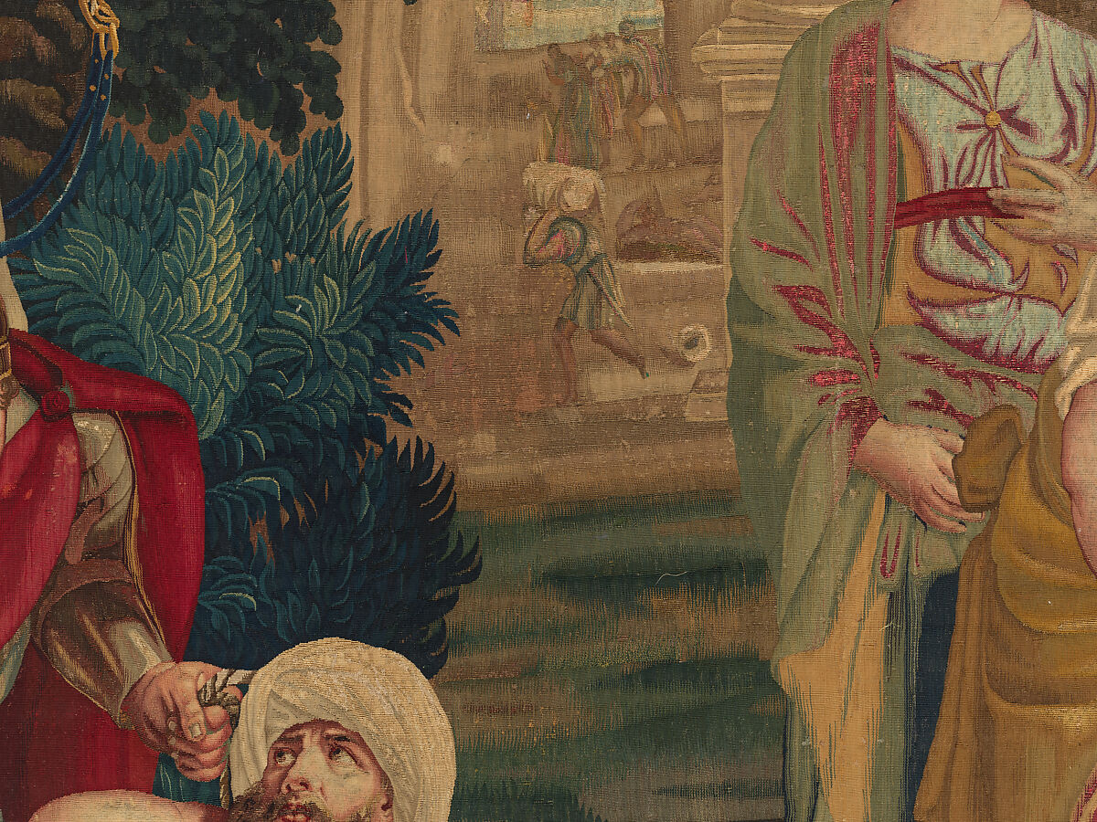 Tancred Frees Herminia, from The Story of Tancred and Clorinda, Michel Corneille the Elder (French, Orléans 1602–1664 Paris), Wool and silk, 8 warps per cm., French, Paris