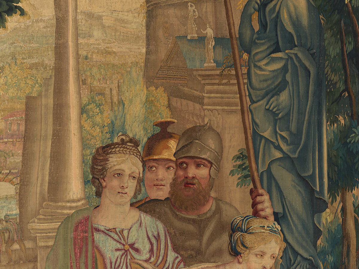 Tancred Frees Herminia, from The Story of Tancred and Clorinda, Michel Corneille the Elder (French, Orléans 1602–1664 Paris), Wool and silk, 8 warps per cm., French, Paris
