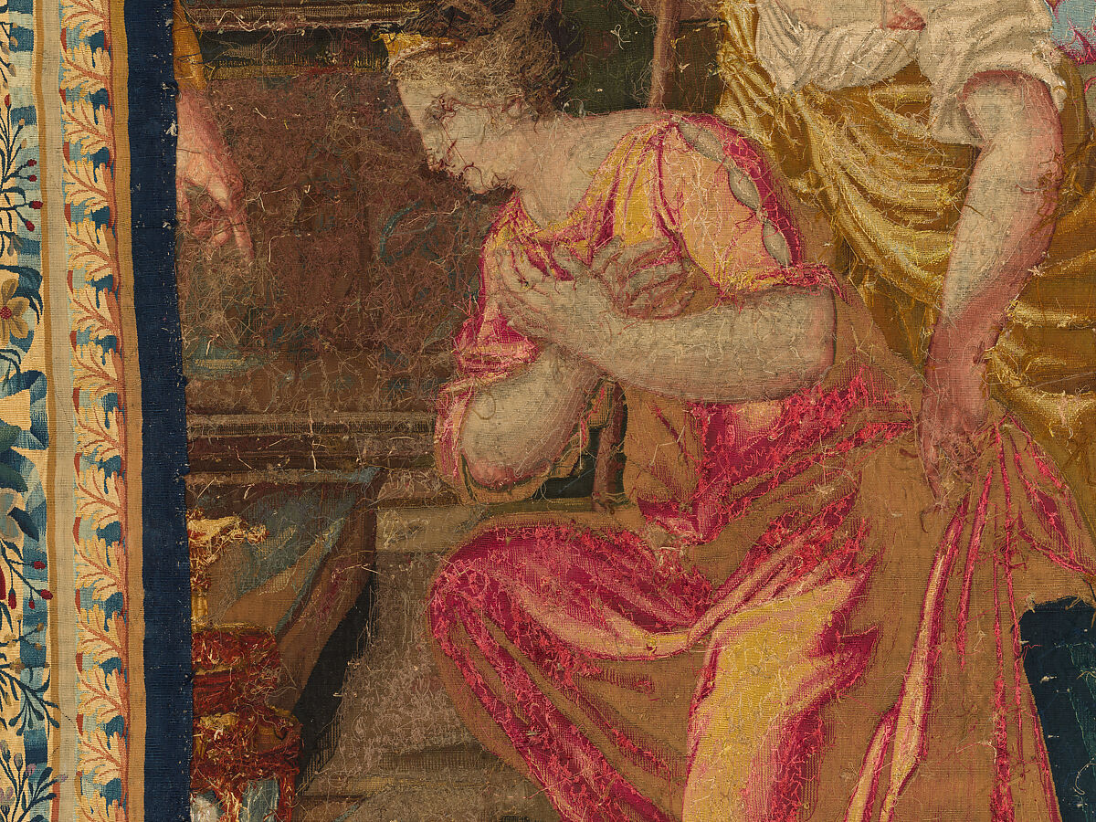 Tancred Frees Herminia, from The Story of Tancred and Clorinda, Michel Corneille the Elder (French, Orléans 1602–1664 Paris), Wool and silk, 8 warps per cm., French, Paris