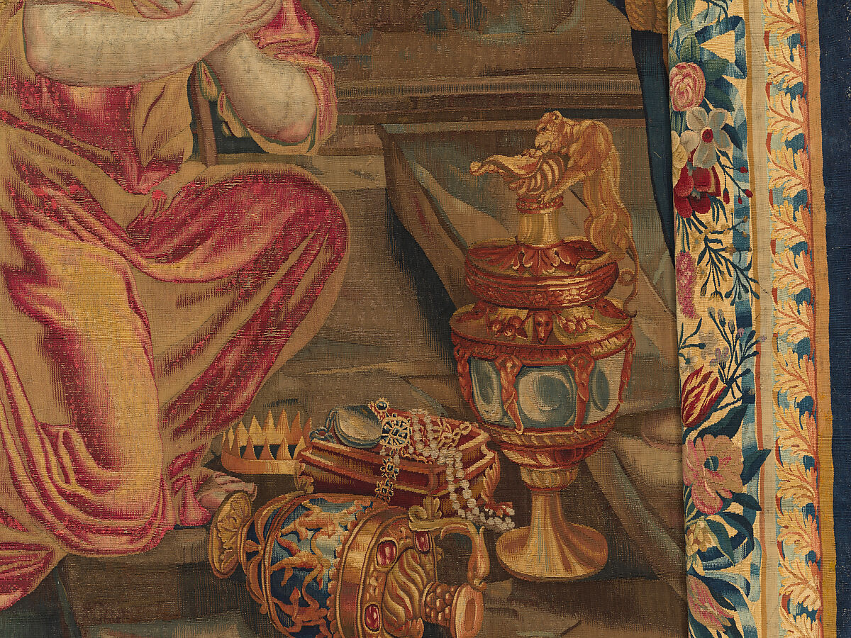 Tancred Frees Herminia, from The Story of Tancred and Clorinda, Michel Corneille the Elder (French, Orléans 1602–1664 Paris), Wool and silk, 8 warps per cm., French, Paris