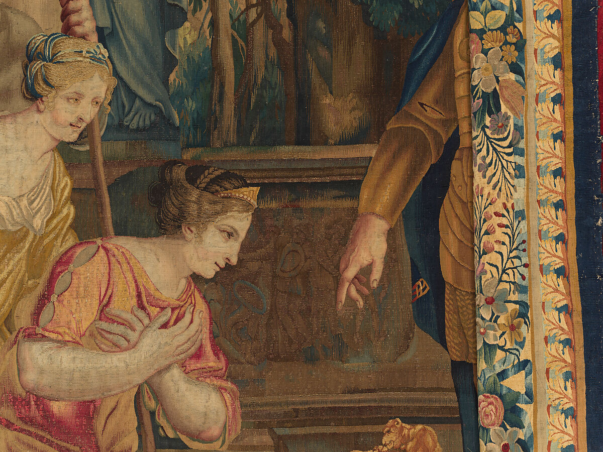 Tancred Frees Herminia, from The Story of Tancred and Clorinda, Michel Corneille the Elder (French, Orléans 1602–1664 Paris), Wool and silk, 8 warps per cm., French, Paris