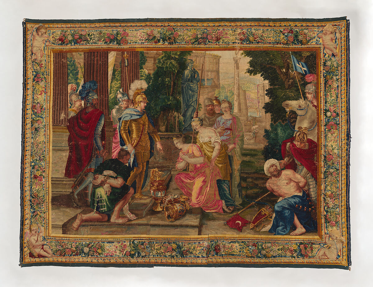 Tancred Frees Herminia, from The Story of Tancred and Clorinda, Michel Corneille the Elder (French, Orléans 1602–1664 Paris), Wool and silk, 8 warps per cm., French, Paris