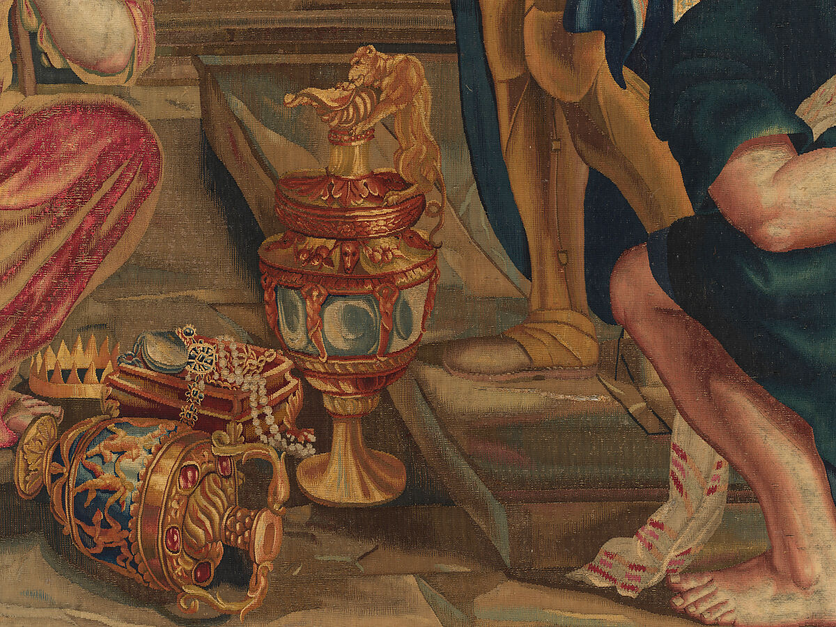 Tancred Frees Herminia, from The Story of Tancred and Clorinda, Michel Corneille the Elder (French, Orléans 1602–1664 Paris), Wool and silk, 8 warps per cm., French, Paris