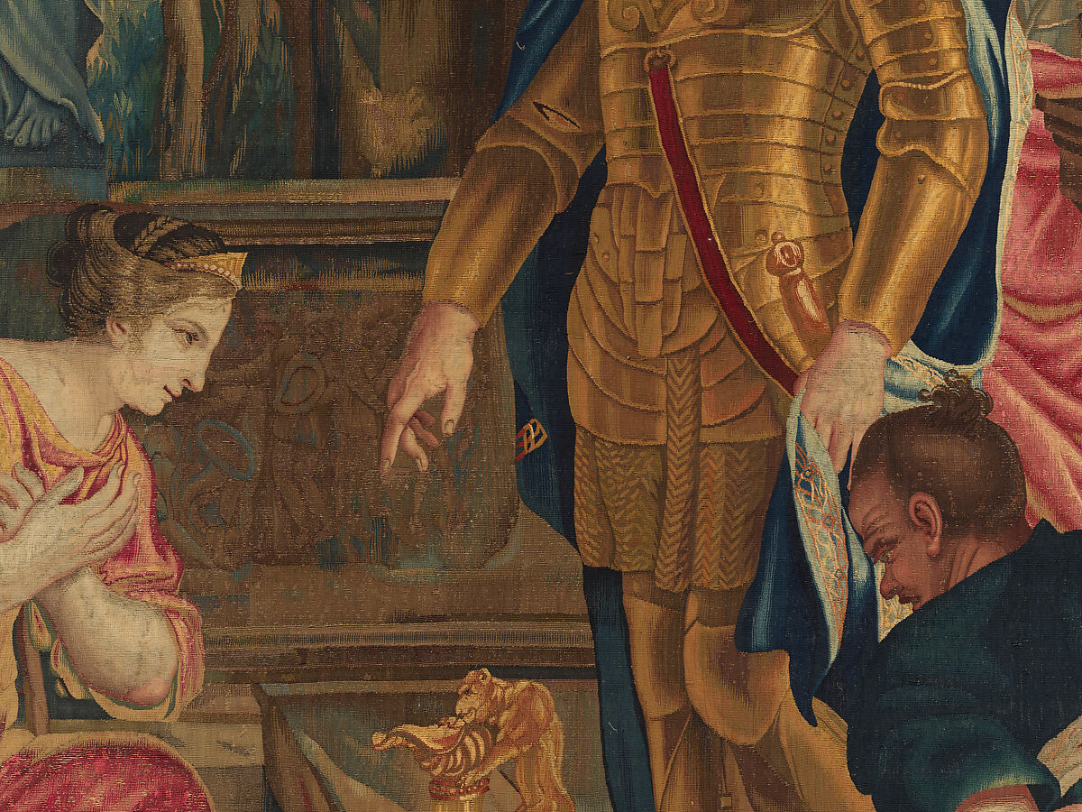 Tancred Frees Herminia, from The Story of Tancred and Clorinda, Michel Corneille the Elder (French, Orléans 1602–1664 Paris), Wool and silk, 8 warps per cm., French, Paris