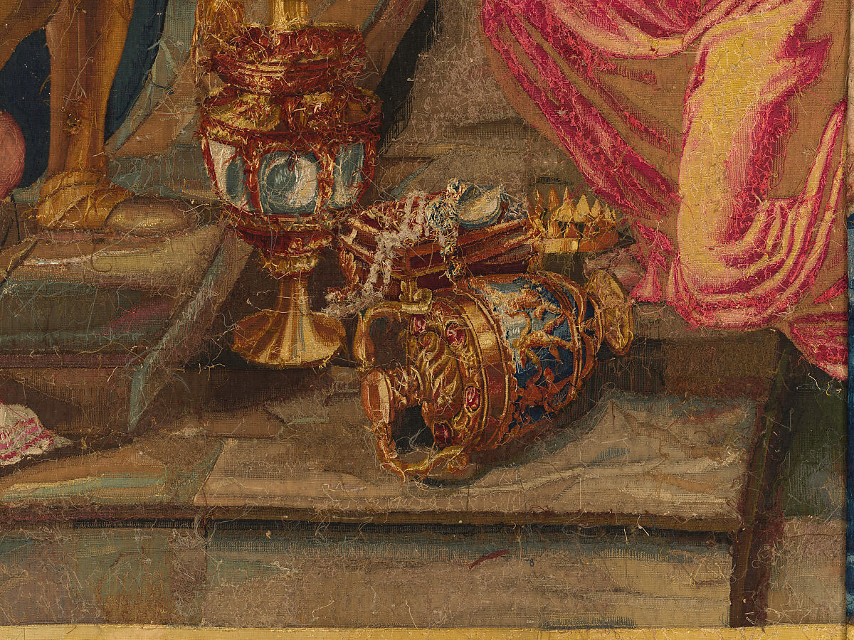 Tancred Frees Herminia, from The Story of Tancred and Clorinda, Michel Corneille the Elder (French, Orléans 1602–1664 Paris), Wool and silk, 8 warps per cm., French, Paris