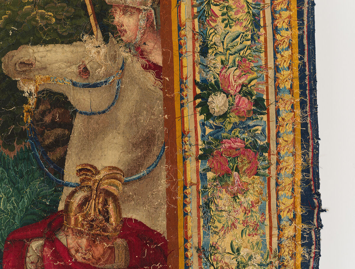 Tancred Frees Herminia, from The Story of Tancred and Clorinda, Michel Corneille the Elder (French, Orléans 1602–1664 Paris), Wool and silk, 8 warps per cm., French, Paris