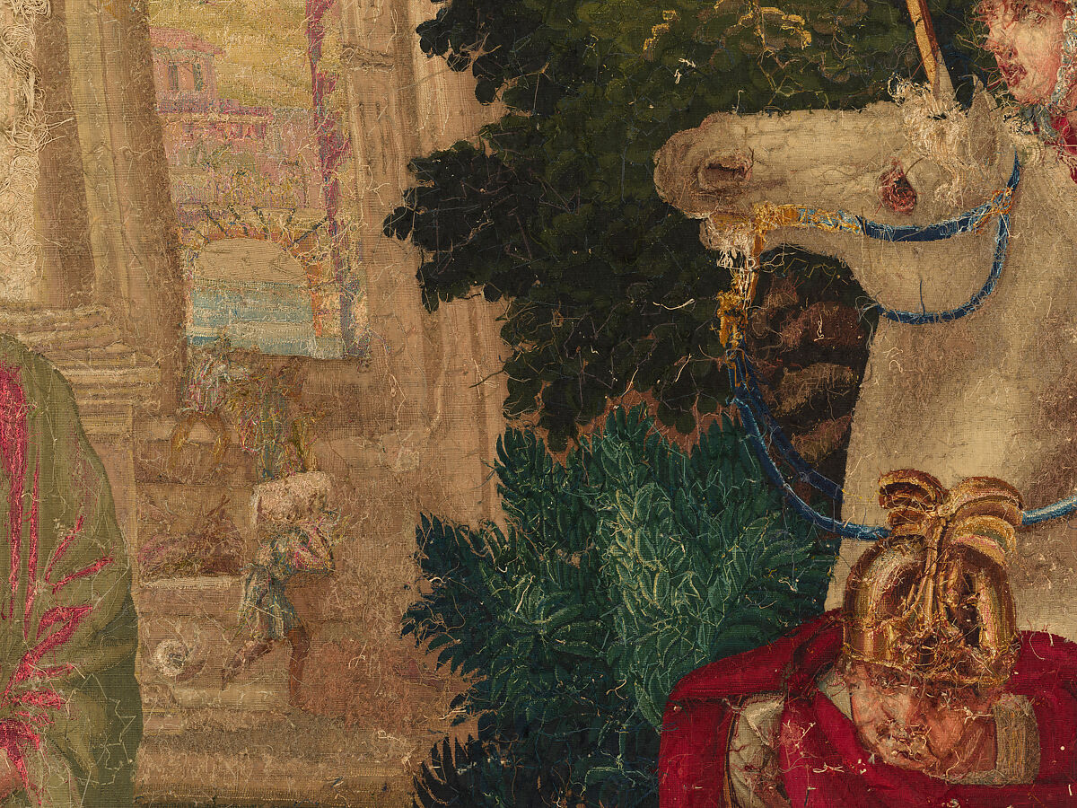 Tancred Frees Herminia, from The Story of Tancred and Clorinda, Michel Corneille the Elder (French, Orléans 1602–1664 Paris), Wool and silk, 8 warps per cm., French, Paris