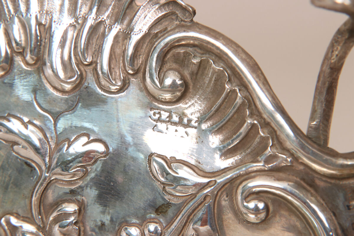 Hanukkah lamp, August Ferdinand Gentzmer (German, 1758/9–1808), Silver, embossed, German, Berlin