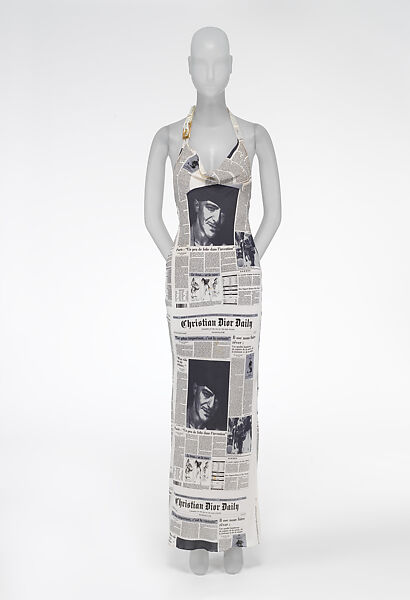 Dress, House of Dior (French, founded 1946), silk, leather (lambskin), metal, French 