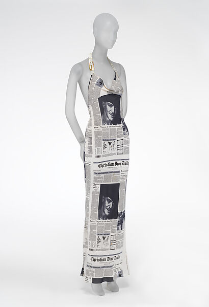Dress, House of Dior (French, founded 1946), silk, leather (lambskin), metal, French