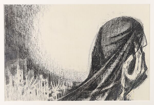 The Parade, Si Lewen (American, Lublin, Poland 1918–2016), Manufactured charcoal, pencil, crayon, ink, scratching, and hand applied gesso on paperboard