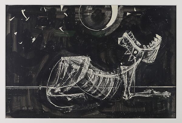 The Parade, Si Lewen (American, Lublin, Poland 1918–2016), Manufactured charcoal, pencil, crayon, ink, scratching, and hand applied gesso on paperboard