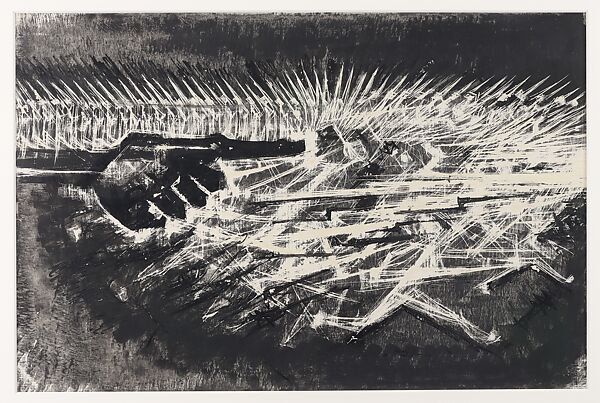 The Parade, Si Lewen (American, Lublin, Poland 1918–2016), Manufactured charcoal, pencil, crayon, ink, scratching, and hand applied gesso on paperboard