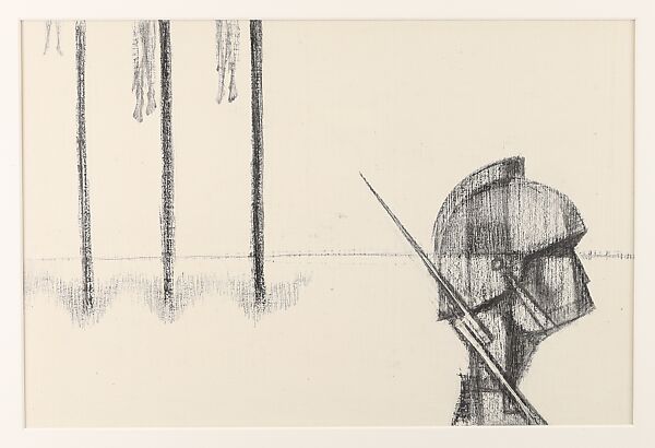 The Parade, Si Lewen (American, Lublin, Poland 1918–2016), Manufactured charcoal, pencil, crayon, ink, scratching, and hand applied gesso on paperboard