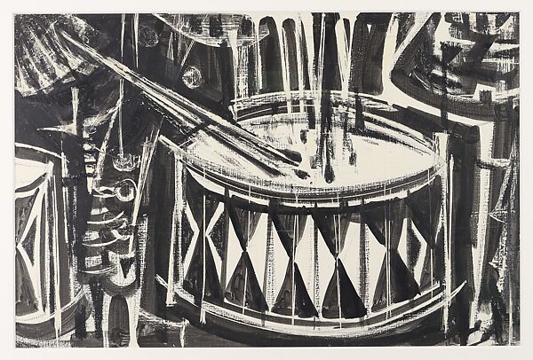 The Parade, Si Lewen (American, Lublin, Poland 1918–2016), Manufactured charcoal, pencil, crayon, ink, scratching, and hand applied gesso on paperboard