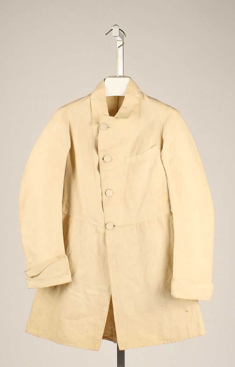 Frock coat, cotton, probably American 