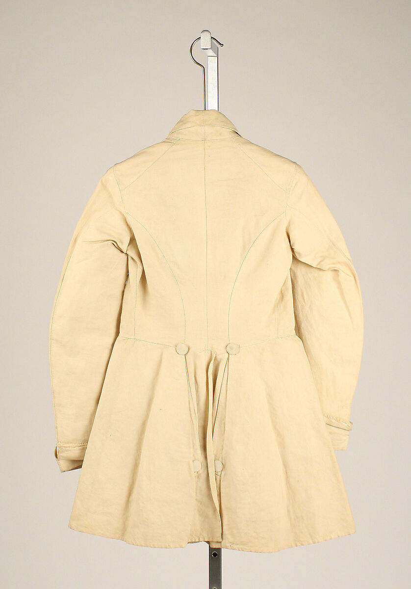 Frock coat, cotton, probably American
