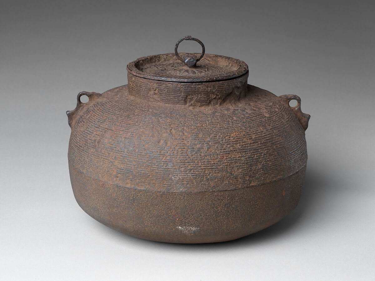 Tenmyō Kettle, Named “Taya Itome”, Cast iron, Japan