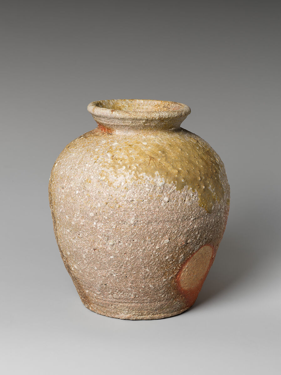 Flower Container, Uzukumaru Shape, Gary Moler (American, born 1951), Stoneware, natural ash glaze; Shigaraki ware, United States