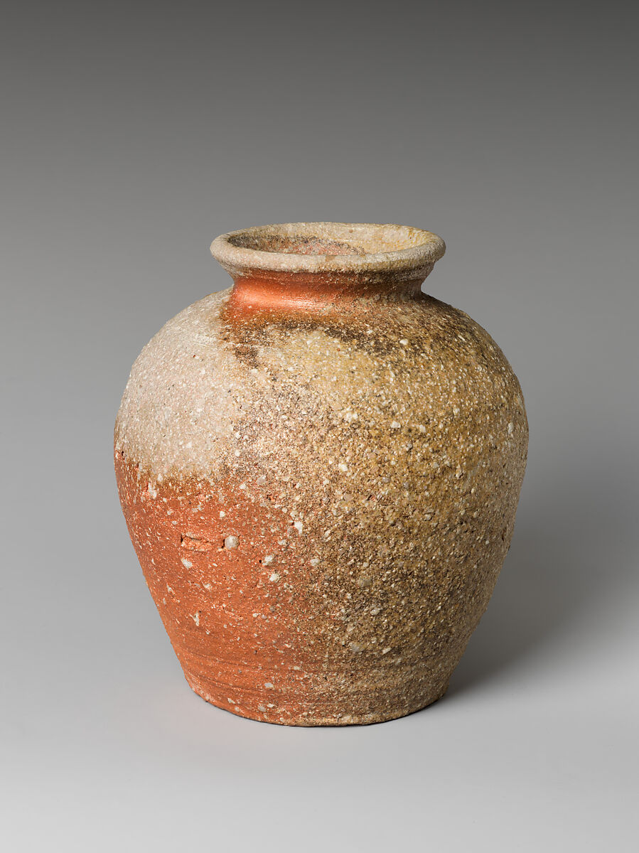Flower Container, Uzukumaru Shape, Gary Moler (American, born 1951), Stoneware, natural ash glaze; Shigaraki ware, United States