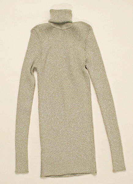 Turtleneck sweater, synthetic fiber, lurex, probably American 