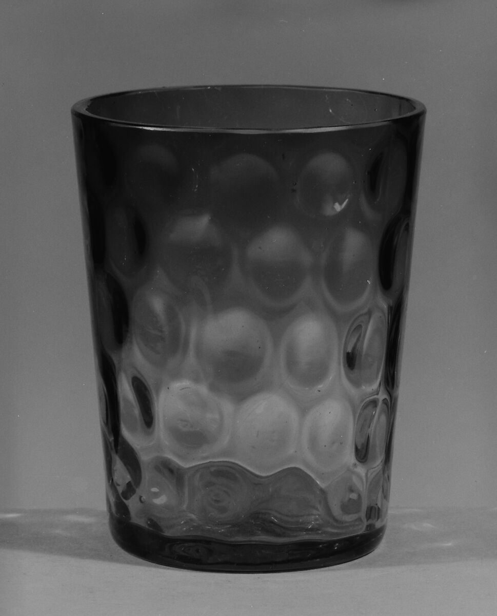 Tumbler, Probably Hobbs, Brockunier and Company (1863–1891), Blown glass, American 