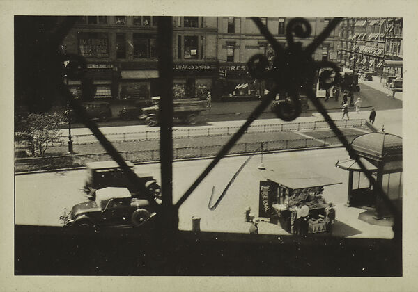 [New York Album: View of Broadway and 66th Street, Taken from Elevated Train Station], Berenice Abbott (American, Springfield, Ohio 1898–1991 Monson, Maine), Gelatin silver print 