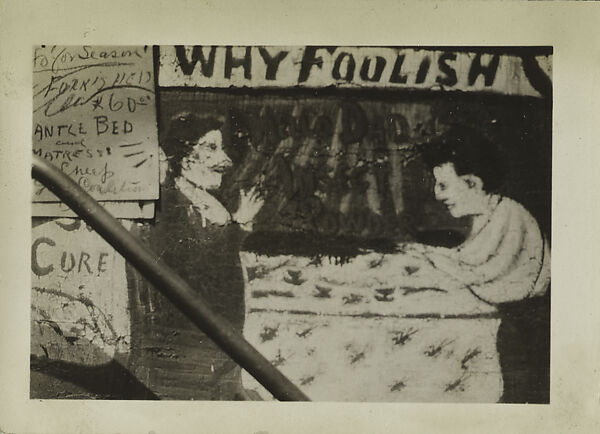 [New York Album: Hand-Painted Mattress Advertisement], Berenice Abbott (American, Springfield, Ohio 1898–1991 Monson, Maine), Gelatin silver print 