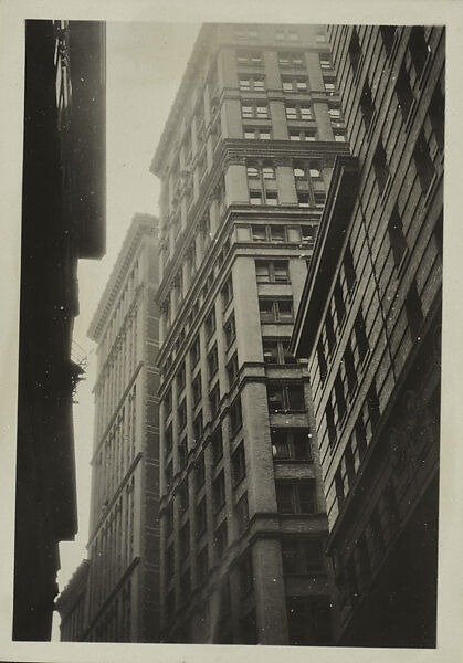 [New York Album: Buildings from Below], Berenice Abbott (American, Springfield, Ohio 1898–1991 Monson, Maine), Gelatin silver print 