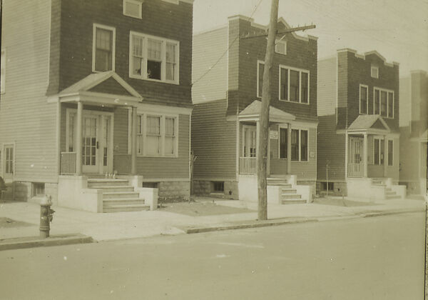 [New York Album: Housefronts, Astoria, Queens], Berenice Abbott (American, Springfield, Ohio 1898–1991 Monson, Maine), Gelatin silver print 
