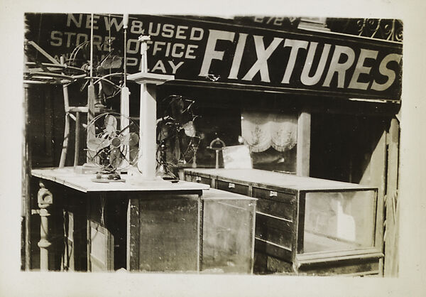 [New York Album: Storefront], Berenice Abbott (American, Springfield, Ohio 1898–1991 Monson, Maine), Gelatin silver print 
