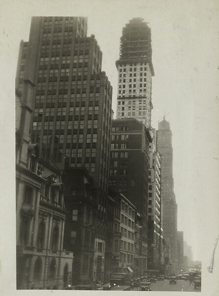 [New York Album: View Down an Avenue], Berenice Abbott (American, Springfield, Ohio 1898–1991 Monson, Maine), Gelatin silver print 