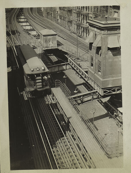 [New York Album: 14th Street and 9th Avenue Elevated Train Station], Berenice Abbott (American, Springfield, Ohio 1898–1991 Monson, Maine), Gelatin silver print 